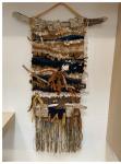 Vicki Assegued, Mixed Media Weaving on a Simple  Loom