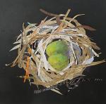 Susan Schenk,  Collage a Nest on Cradle Board