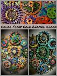 Erin Keck, Color Flow / Cold Enameled Steampunk Clock 