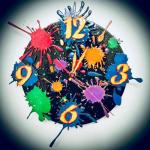 Erin Keck, Wet Paint Splatter Clock and Wall Art