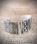 Nancy Sacco, Embellished Sterling and Granulated Cuff